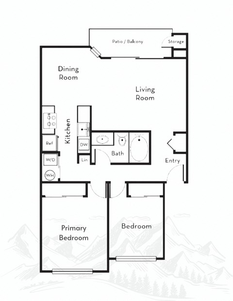 an illustration of a floor plan of a house